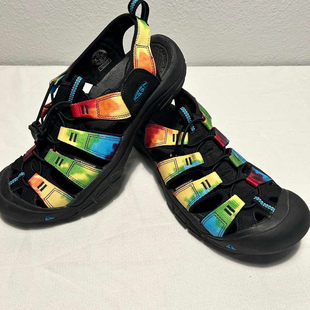 Keen Newport H2 Mens 11.5 Rainbow Tie Dye Waterproof Hiking Sandals 1018804